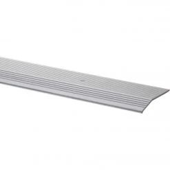 M-D Satin Silver Fluted 2 In. X 3 Ft. Aluminum Carpet Trim Bar, Extra Wide