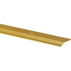 M-D Satin Brass Fluted 2 In. X 6 Ft. Aluminum Carpet Trim Bar, Extra Wide