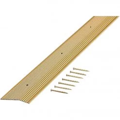 M-D Satin Brass Fluted 1-3/8 In. X 3 Ft. Aluminum Carpet Trim Bar, Wide -M-D Sales ItemImage 262544 q5vla0 37qx9c g1iqop