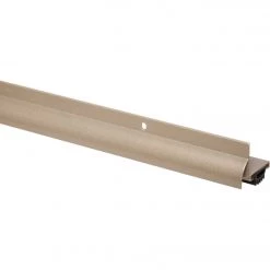 M-D 1.75 In. W. X 1.25 In. H. X 36 In. L. Satin Nickel Vinyl L-Shaped Door Bottom With Drip Cap For 1-3/8 & 1-3/4 In. Door