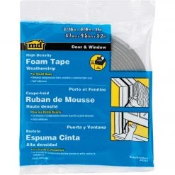 M-D 3/8" W X 3/16" T X 17' L Gray Foam Closed Cell Weatherstrip Tape