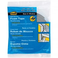 M-D 1/2" W X 1/4" T X 17' L Gray Foam Closed Cell Weatherstrip Tape