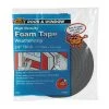 M-D 1/2" W X 3/8" T X 10' L Gray Foam Weatherstrip Tape