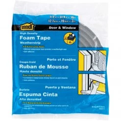 M-D 3/4" W X 1/2" T X 10' L Gray Foam Weatherstrip Tape